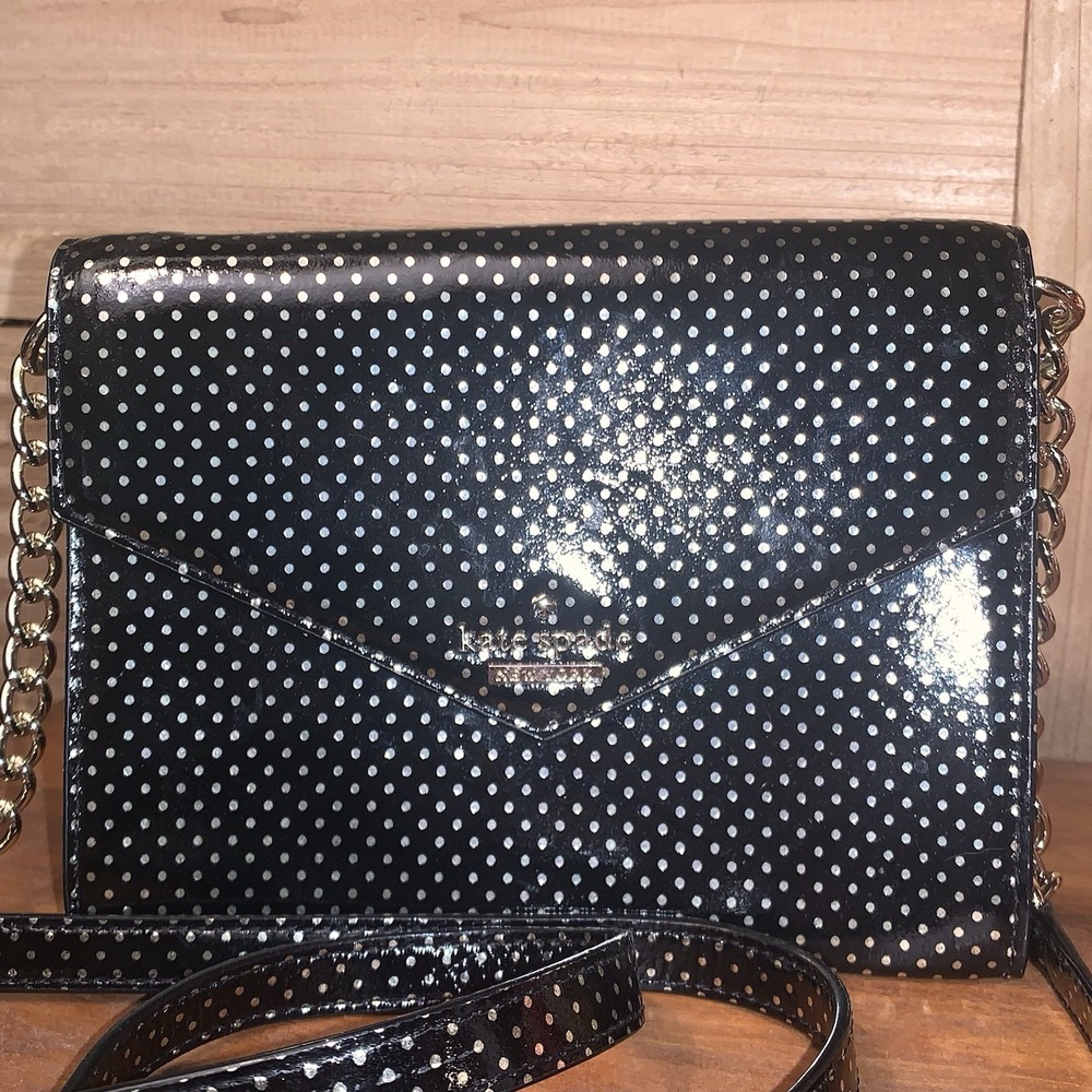 Kate Spade Crossbody Lilac Street Dot Monday Handbag Purse Polka Dot‎ 6.5"x5" - Picture 2 of 9